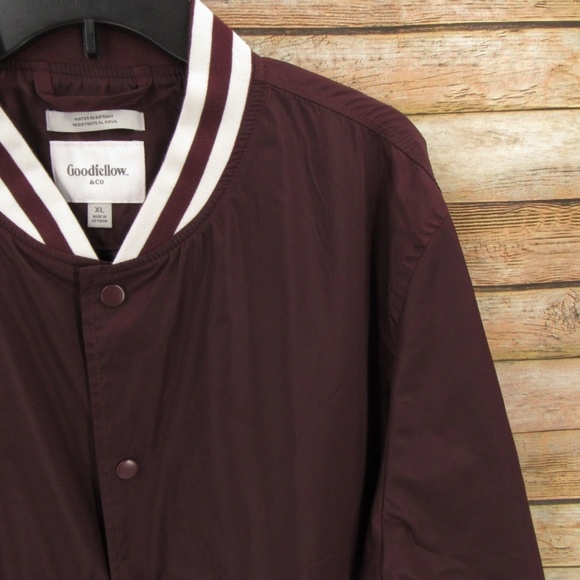 Goodfellow Maroon/White Varsity Jacket XL - Picture 6 of 13
